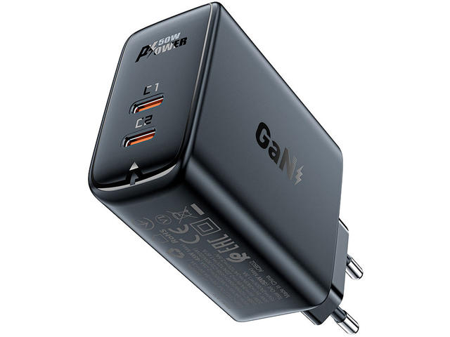 Зарядни устройства Acefast Fast Charge Wall Charger A29 GaN PD50W (2xUSB-C) EU