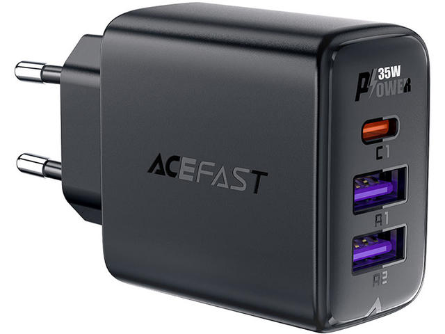 Зарядни устройства Acefast Fast Charge Wall Charger A57 PD35W GaN (1xUSB-C + 2xUSB-A) EU