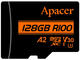 Карти памет 128GB Apacer microSDXC UHS-I U3 V30 A2, с адаптер