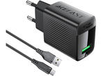 Зарядни устройства Acefast Fast Charge Wall Charger A90 QC18W GaN (1xUSB-A) EU, с кабел