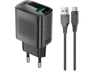 Зарядни устройства Acefast Fast Charge Wall Charger A90 QC18W GaN (1xUSB-A) EU, с кабел