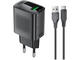 Зарядни устройства Acefast Fast Charge Wall Charger A90 QC18W GaN (1xUSB-A) EU, с кабел