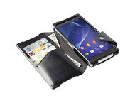 Калъфи Krusell Kalmar Wallet Case - кожен калъф, тип портфейл за Sony Xperia Z2