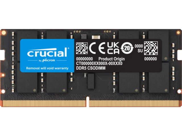 Оперативна памет 32GB DDR5 6400 MT/s Crucial CSODIMM