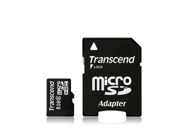 Аксесоари за таблети 8GB microSD карта Transcend class 6