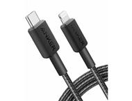 Кабели и Адаптери Anker 322 PowerLine USB C to Lightning Cable 0.9m 60W Cable A81B5, Black