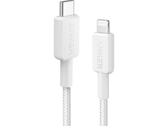 Кабели и Адаптери Anker 322 PowerLine USB C to Lightning Cable 0.9m 60W Cable A81B5, White