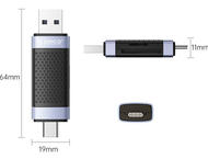 USB памети Orico четец за карти Card Reader USB Type C/A Black