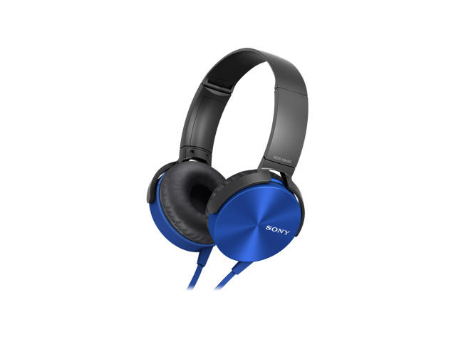 Слушалки Sony MDR-XB450AP, в синьо
