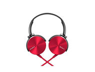 Слушалки Sony MDR-XB450AP, в червено