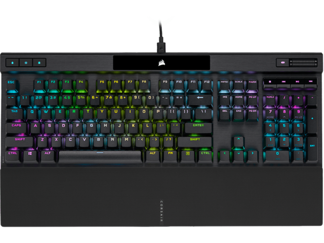 Клавиатури CORSAIR K70 RGB PRO, CORSAIR OPX, Black, Black PBT Keycaps