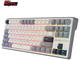 Клавиатури Royal Kludge R87Pro Half Grey, Creamy switch