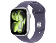 Смарт часовници Apple Watch S11 GPS + Cellular 46mm Silver Aluminium Case with Purple Fog Sport Band - M/L