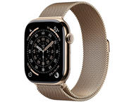Смарт часовници Apple Watch S11 GPS + Cellular 46mm Gold Titanium Case with Gold Milanese Loop - M/L
