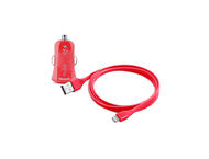 Зарядни устройства PURO Mini зарядно за кола за iPhone + Lightning кабел