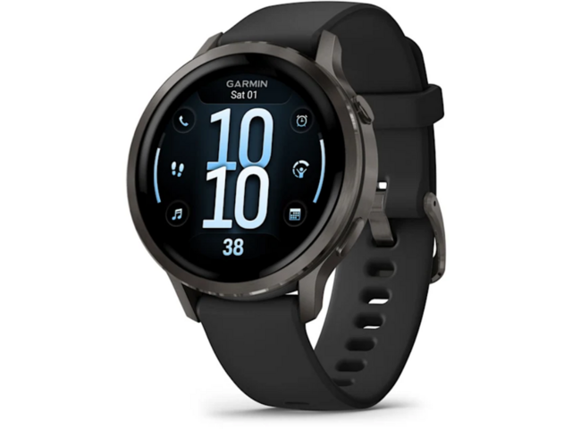 Смарт часовници Garmin  Venu® 4 - 41 мм, Slate с Black силиконова каишка 