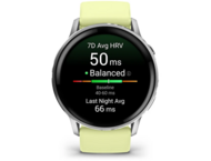 Смарт часовници Garmin Venu® 4 - 45 мм, Silver с Citron силиконова каишка 