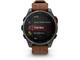 Смарт часовници Garmin fēnix 8 Pro - 51 мм, AMOLED, Sapphire - Carbon grey DLC titanium с Chestnut кожена каишка