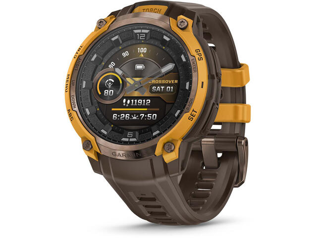 Смарт часовници Garmin Instinct® Crossover AMOLED - Bronze/Sunburst