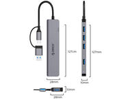 USB Хъб Orico YSA7-U3-GY-BP