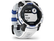 Смарт часовници Garmin Instinct 3 – 45 мм, Solar - Whitestone с Whitestone/Bolt Blue каишка