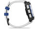 Смарт часовници Garmin Instinct 3 – 45 мм, Solar - Whitestone с Whitestone/Bolt Blue каишка