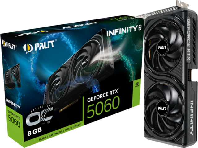 Видео карти Palit GeForce RTX 5060 Infinity 2 OC 8GB