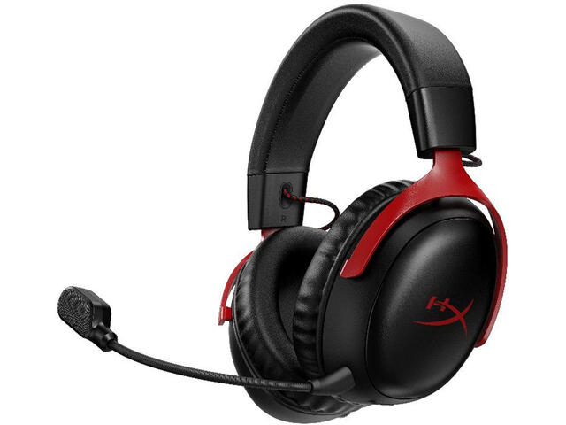 Слушалки HyperX Cloud III Wireless, Black-Red, Разопакован продукт