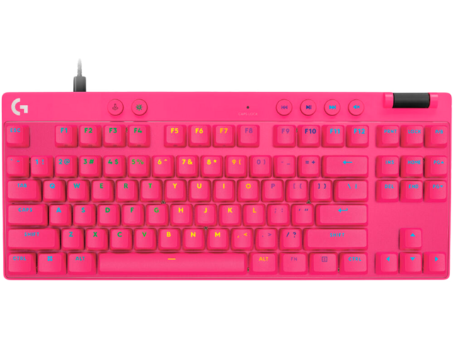 Клавиатури Logitech PRO X TKL RAPID - MAGENTA - US INT`L