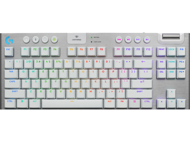 Клавиатури Logitech G915 X LIGHTSPEED TKL, Tactile, White - US INTL