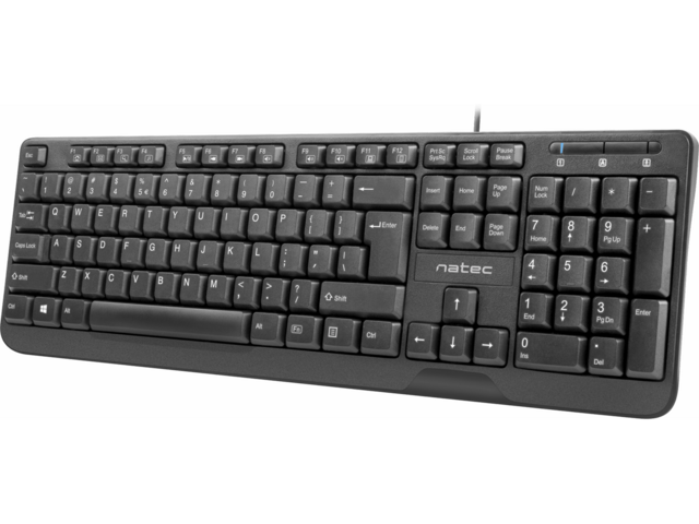 Клавиатури Natec Keyboard Trout US Layout Slim, Black