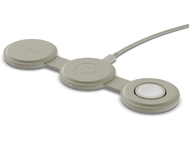 Зарядни устройства Satechi OntheGo 3-in-1 Wireless Charger - Sand