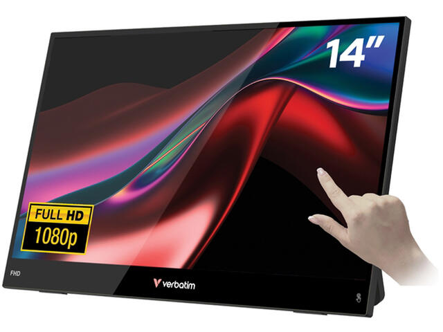 Монитори Verbatim Portable Touchscreen Monitor 14" - LIGHT Series