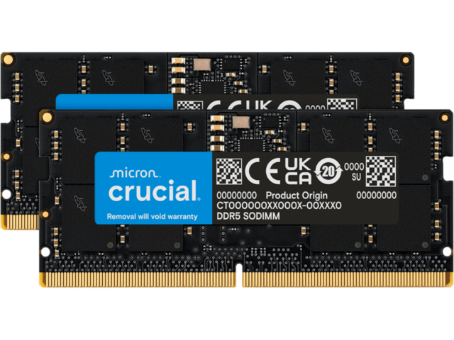 Оперативна памет 32GB (2x16GB) DDR5 5600 MT/s Crucial SODIMM