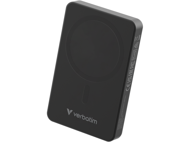 Външни батерии Verbatim Charge ‘n’ Go Essentials Power Bank Magnetic Wireless 10000 mAh, Black