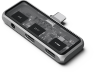 USB Хъб Satechi Mobile XR Hub with dual USB-C and Audio - Space Gray
