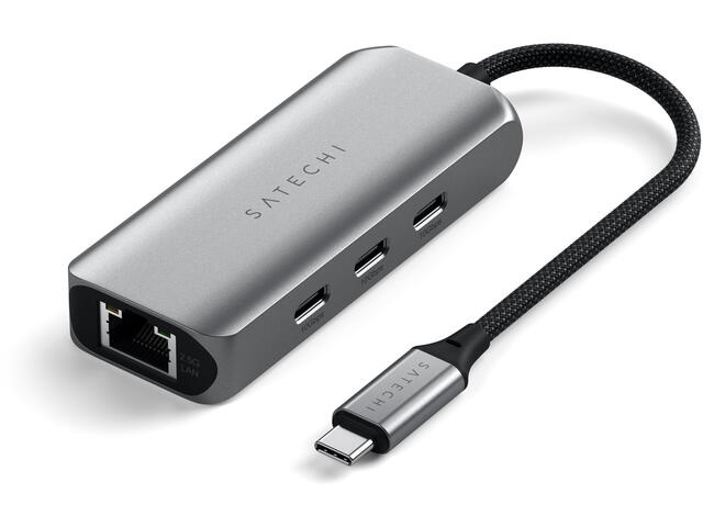 USB Хъб Satechi 4-In-1 USB-C Hub With 2.5 Gigabit Ethernet
