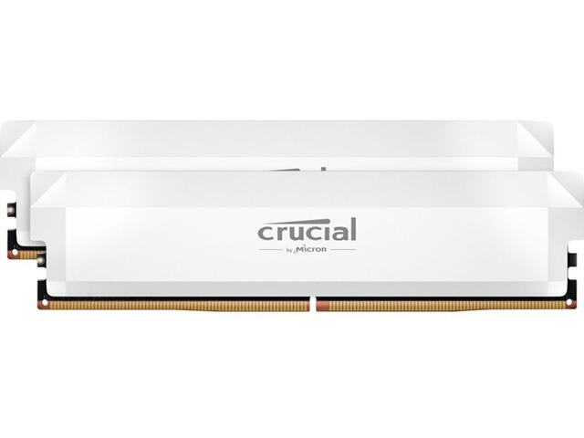 Оперативна памет 32GB (2x16GB) DDR5 6400 MT/s CL38 Crucial Pro OC Gaming White