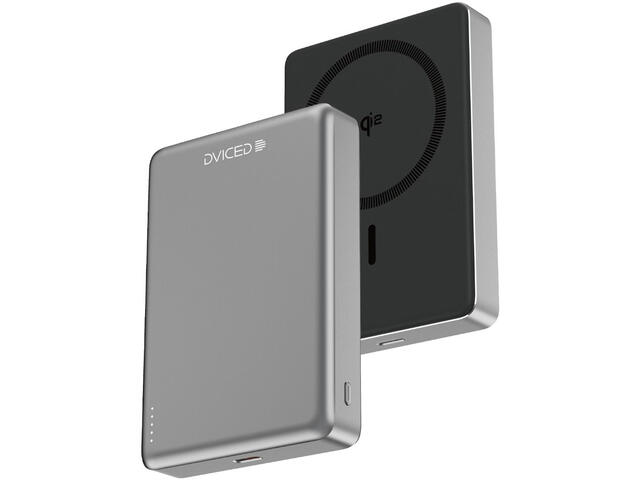 Външни батерии Dviced Qi2 Ultrathin MagSafe Power bank 10000mAh, Black/Grey