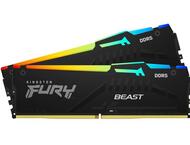 Оперативна памет 64GB (2x32GB) DDR5 5600 MT/s CL36 Kingston FURY Beast Black RGB