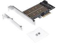 Части и аксесоари Makki PCI-e 3.0 x4 към 2x M.2 NVMe+SATA Адаптер
