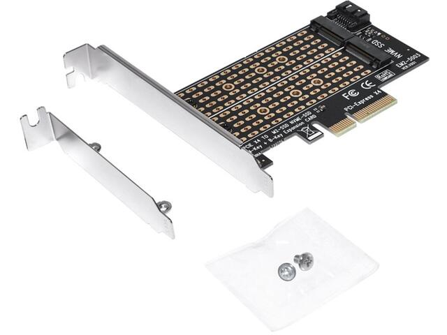 Части и аксесоари Makki PCI-e 3.0 x4 към 2x M.2 NVMe+SATA Адаптер