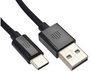 Кабели и Адаптери Dviced Cable USB-A to USB-C Nylon Textile 1,25m - Black