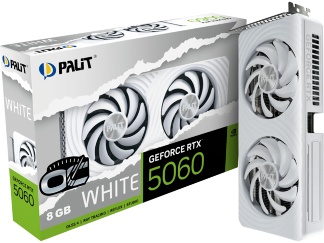 Видео карти Palit GeForce RTX 5060 White OC 8GB