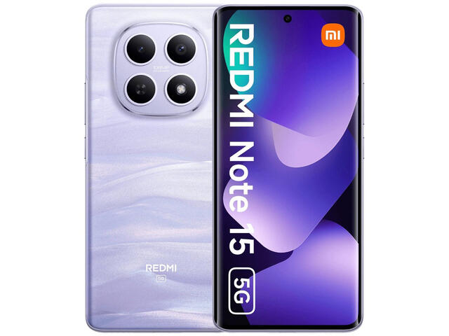 Смартфони Xiaomi Redmi Note 15 5G - 8GB RAM / 256GB, Mist Purple