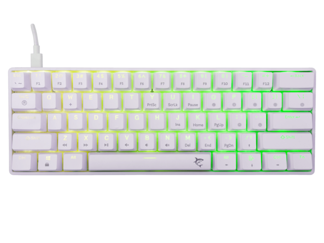 Клавиатури White Shark SHINOBI v2, Brown switches, бяла