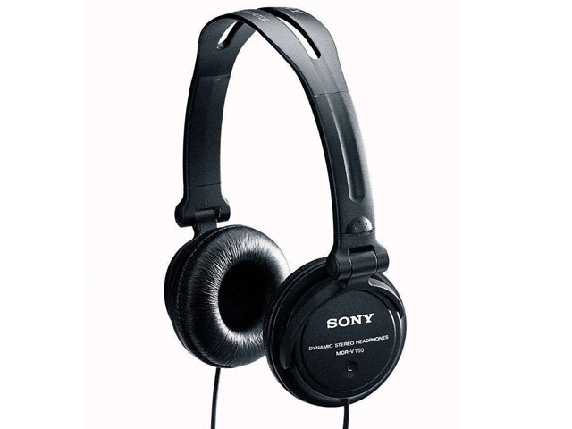 Слушалки Sony MDR-V150, в черно