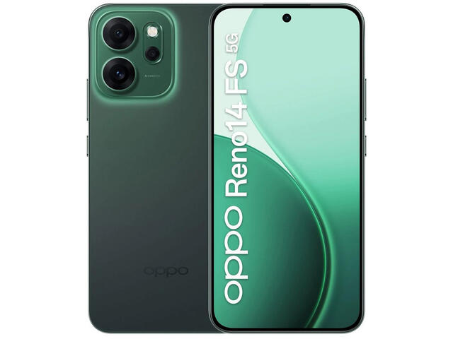 Смартфони Oppo Reno 14 FS 5G - 12GB RAM / 512GB, Luminous Green