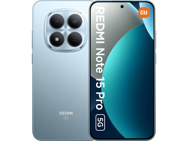 Смартфони Xiaomi Redmi Note 15 Pro 5G - 8GB RAM / 256GB, Glacier Blue