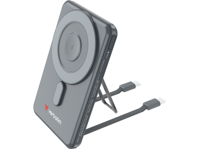 Външни батерии Verbatim Charge 'n' Go Two Cable Magnetic Wireless Charging 5,000mAh - Grey